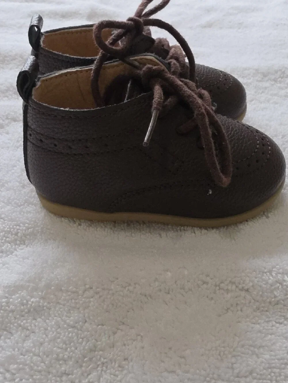 Classic Brown Kids Lace-Up Shoes